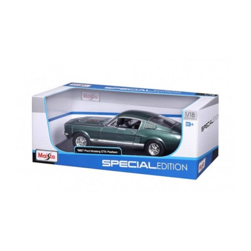MAISTO 1/18 SPECIAL EDITION 1967 FORD MUSTANG GTA FASTBACK GREEN (48/31166)