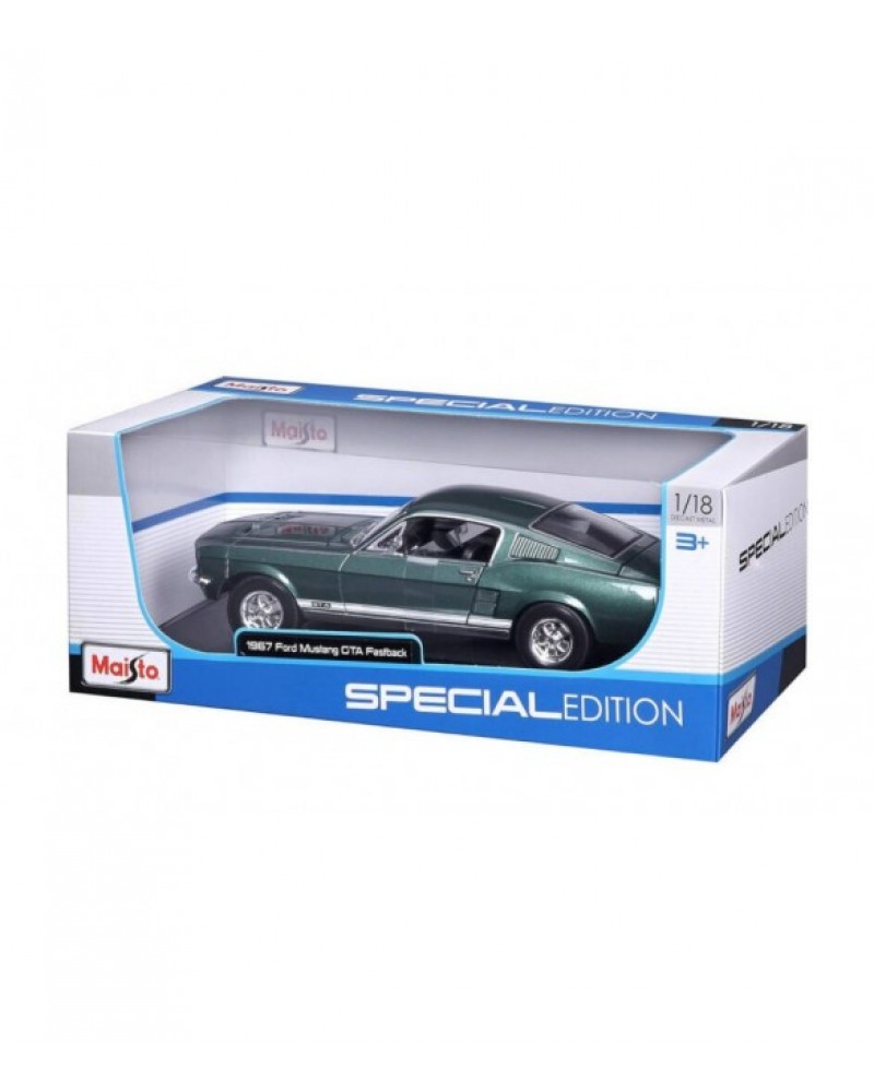 MAISTO 1/18 SPECIAL EDITION 1967 FORD MUSTANG GTA FASTBACK GREEN (48/31166)