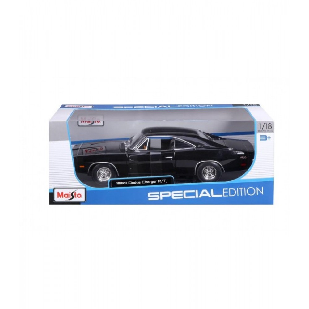 MAISTO 1:18 SPECIAL EDITION 1969 DODGE CHARGER R/T BLACK (48/31387)