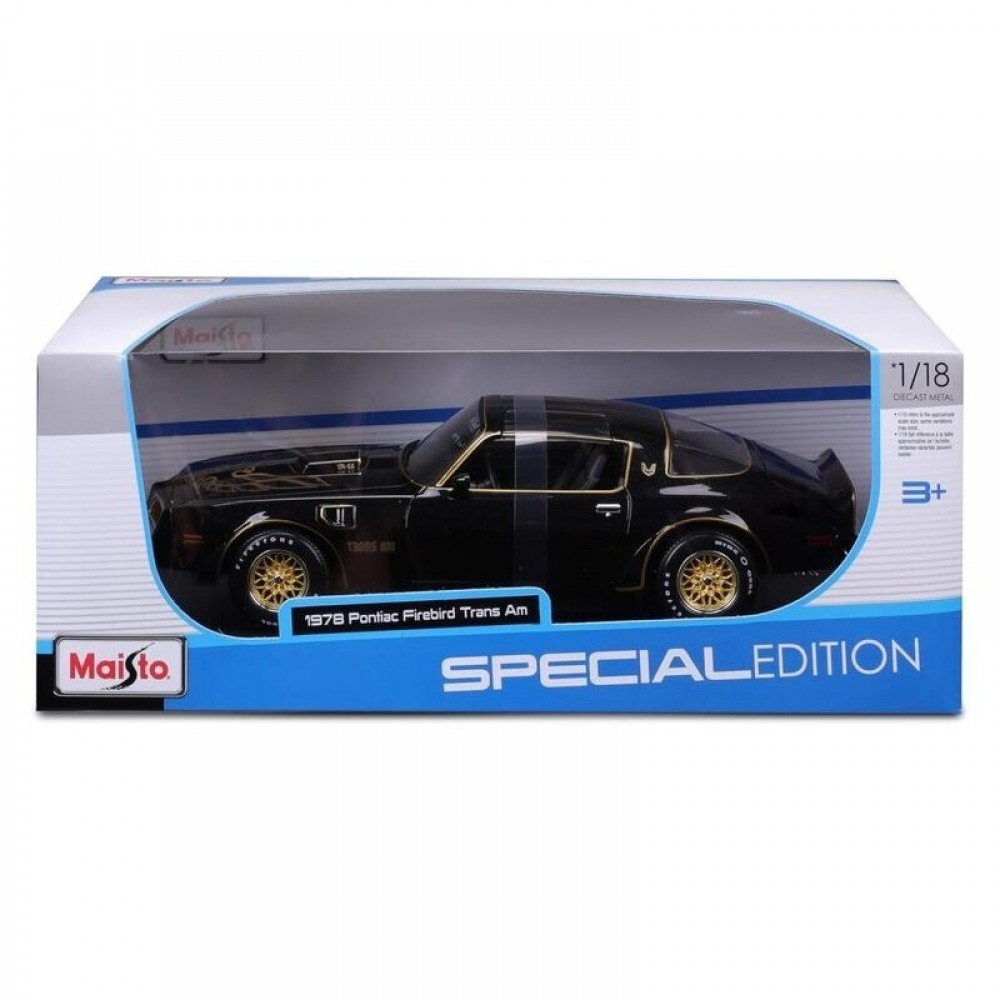 MAISTO 1:18 SPECIAL EDITION 1978 PONTIAC FIREBIRD TRANS AM BLACK (48/31464)