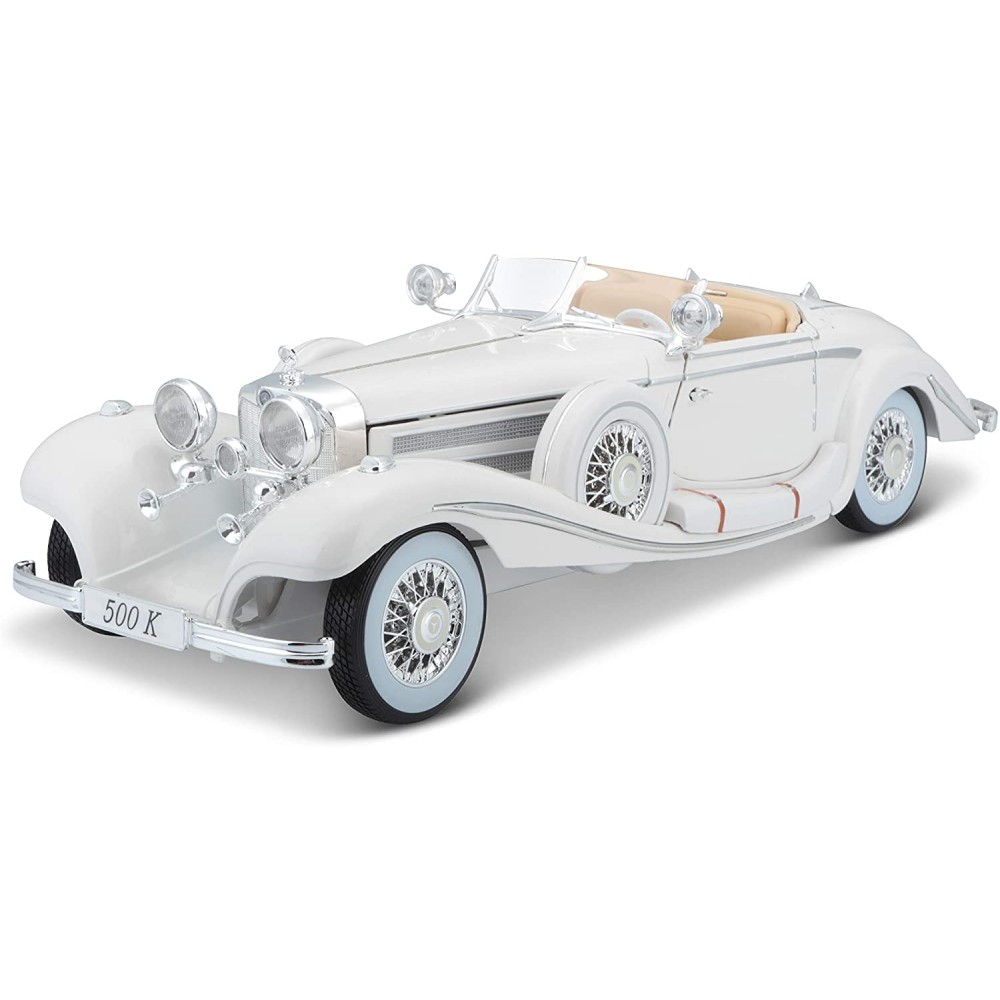 MAISTO 1:18 PE. ED. 1936 MERCEDES-BENZ 500K TYP SPECIALROADSTER WHITE (48/36055)