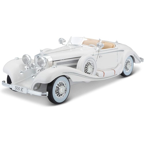 MAISTO 1:18 PE. ED. 1936 MERCEDES-BENZ 500K TYP SPECIALROADSTER WHITE (48/36055)