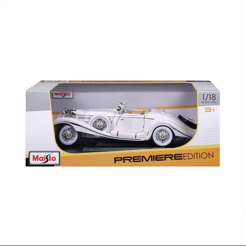 MAISTO 1:18 PE. ED. 1936 MERCEDES-BENZ 500K TYP SPECIALROADSTER WHITE (48/36055)