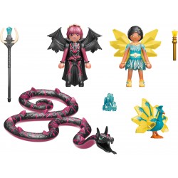 PLAYMOBIL Crystal Fairy και Bat Fairy με μαγικά ζώα (70803)