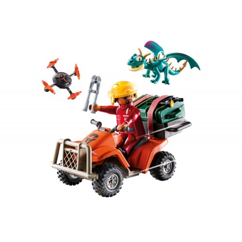 PLAYMOBIL DRAGONS THE NINE REALMS Ο PHIL ΜΕ ΤΕΤΡΑΤΡΟΧΗ ΜΟΤΟΣΥΚΛΕΤΑ ATV (71085)
