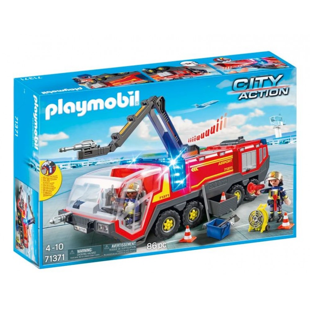 PLAYMOBIL ΠΥΡΟΣΒΕΣΤΙΚΟ ΟΧΗΜΑ ΜΕ ΦΩΤΑ, ΗΧΟ ΚΑΙ ΠΥΡΟΣΒΕΣΤΙΚΟ ΚΑΝΟΝΙ (71371)