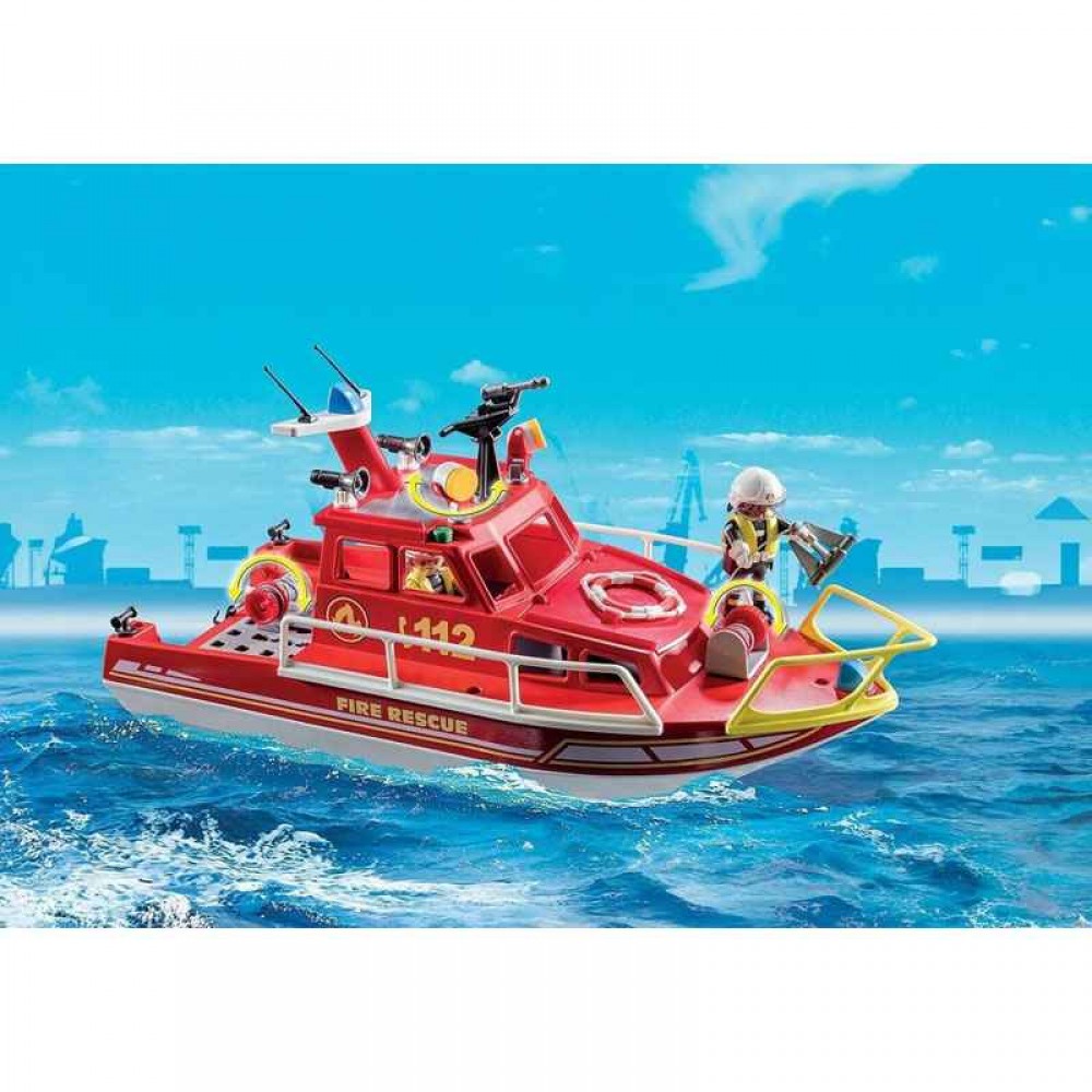 PLAYMOBIL ΠΥΡΟΣΒΕΣΤΙΚΟ ΣΚΑΦΟΣ ΔΙΑΣΩΣΗΣ (71598)