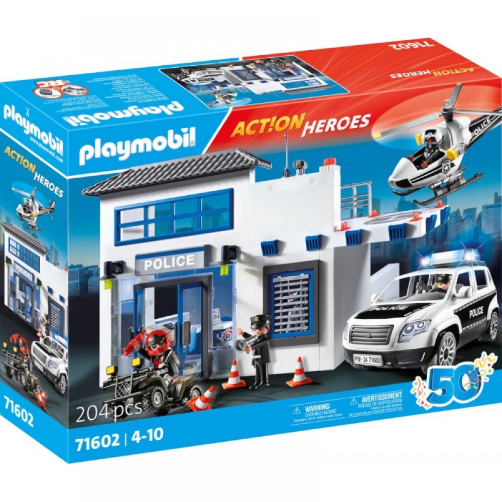 PLAYMOBIL ΑΣΤΥΝΟΜΙΚΟ ΤΜΗΜΑ ΜΕ ΠΕΡΙΠΟΛΙΚΟ & ΕΛΙΚΟΠΤΕΡΟ (71602)