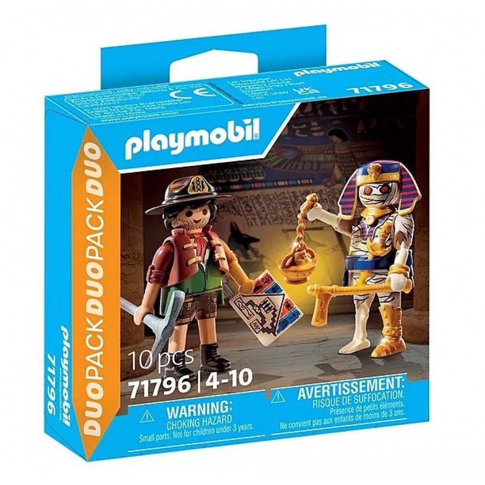 PLAYMOBIL DUOPACK ΚΥΝΗΓΟΣ ΘΗΣΑΥΡΟΥ ΚΑΙ ΜΟΥΜΙΑ (71796)