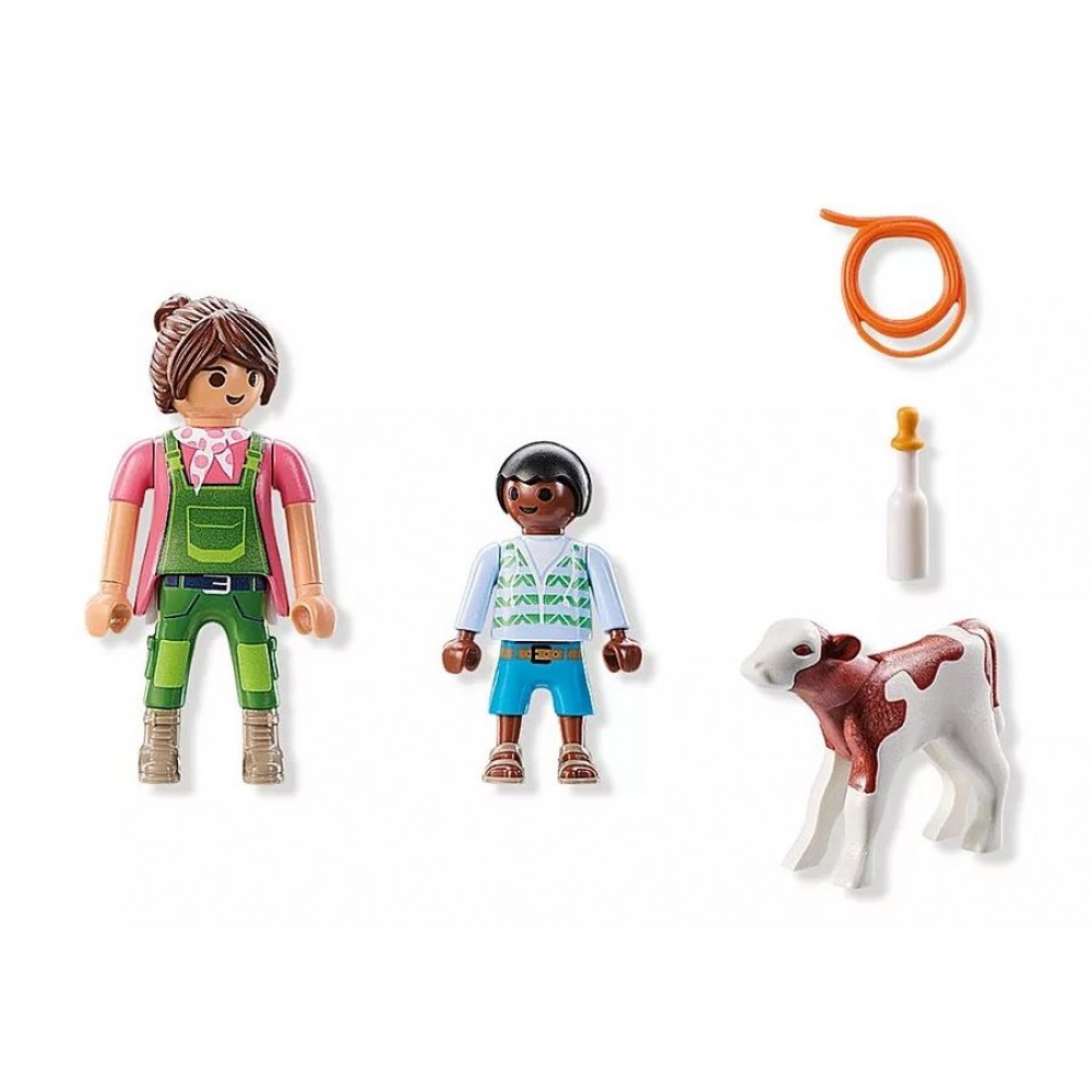 PLAYMOBIL DUOPACK ΑΓΡΟΤΙΣΣΑ & ΠΑΙΔΑΚΙ ΜΕ ΜΟΣΧΑΡΑΚΙ (71803)