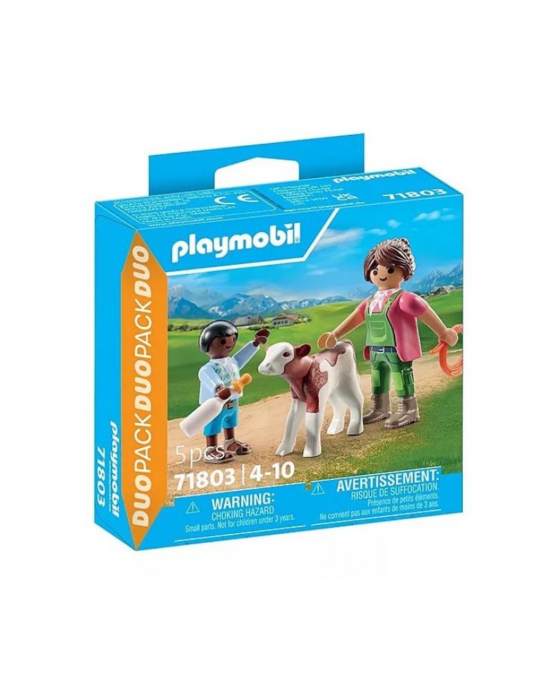 PLAYMOBIL DUOPACK ΑΓΡΟΤΙΣΣΑ & ΠΑΙΔΑΚΙ ΜΕ ΜΟΣΧΑΡΑΚΙ (71803)