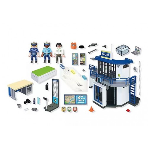 PLAYMOBIL CITY ACTION ΑΣΤΥΝΟΜΙΚΟ ΤΜΗΜΑ ΜΕ ΔΩΜΑΤΙΟ ΕΡΕΥΝΩΝ (71874)