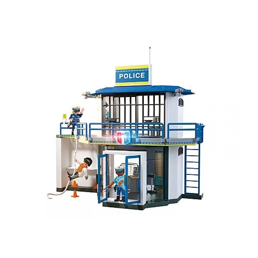 PLAYMOBIL CITY ACTION ΑΣΤΥΝΟΜΙΚΟ ΤΜΗΜΑ ΜΕ ΔΩΜΑΤΙΟ ΕΡΕΥΝΩΝ (71874)