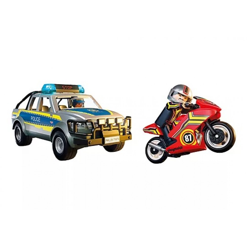 PLAYMOBIL CITY ACTION ΑΣΤΥΝΟΜΙΚΟ ΟΧΗΜΑ PICKUP / ΜΟΤΟΣΥΚΛΕΤΑ (71875)