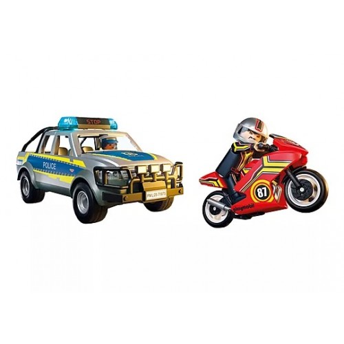 PLAYMOBIL CITY ACTION ΑΣΤΥΝΟΜΙΚΟ ΟΧΗΜΑ PICKUP / ΜΟΤΟΣΥΚΛΕΤΑ (71875)