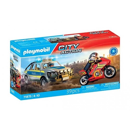 PLAYMOBIL CITY ACTION ΑΣΤΥΝΟΜΙΚΟ ΟΧΗΜΑ PICKUP / ΜΟΤΟΣΥΚΛΕΤΑ (71875)