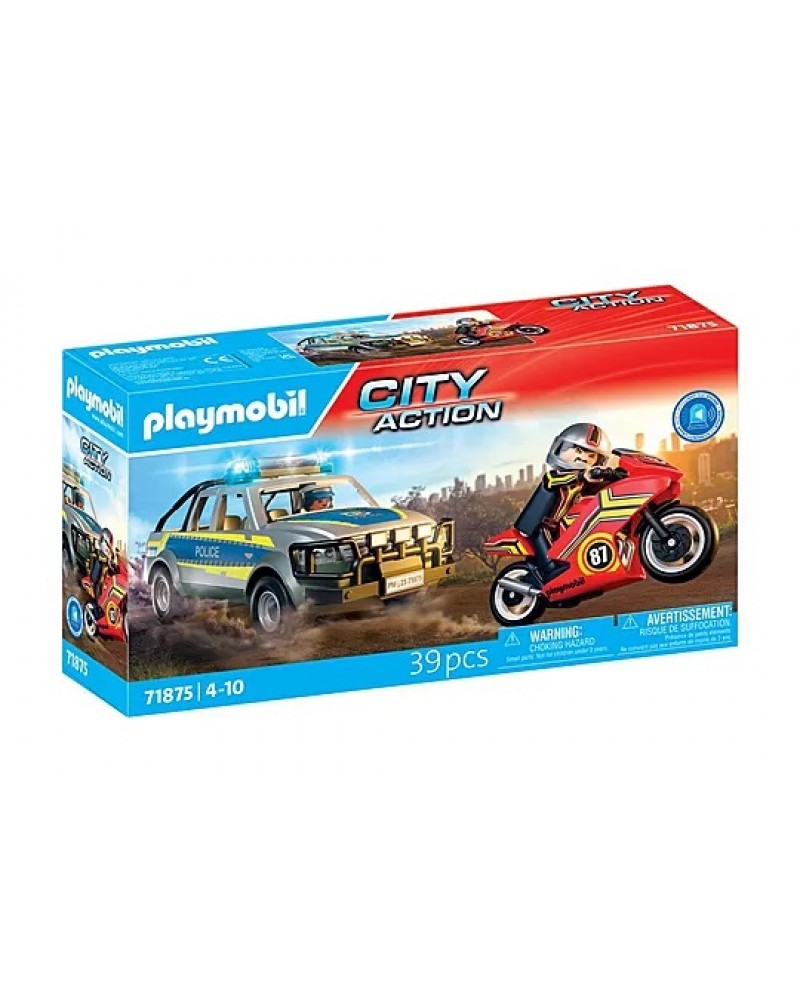 PLAYMOBIL CITY ACTION ΑΣΤΥΝΟΜΙΚΟ ΟΧΗΜΑ PICKUP / ΜΟΤΟΣΥΚΛΕΤΑ (71875)