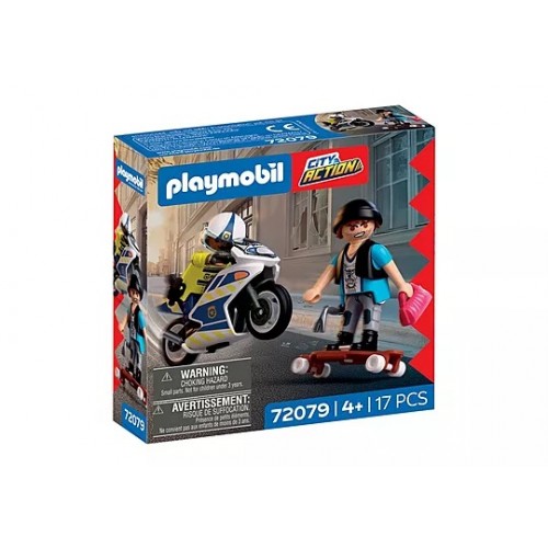 PLAYMOBIL CITY ACTION ΑΣΤΥΝΟΜΙΚΗ ΚΑΤΑΔΙΩΞΗ ΜΕ ΜΟΤΟΣΙΚΛΕΤΑ (72079)