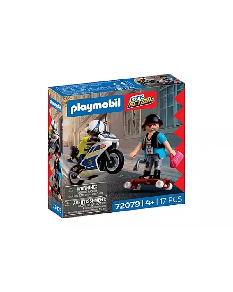 PLAYMOBIL CITY ACTION ΑΣΤΥΝΟΜΙΚΗ ΚΑΤΑΔΙΩΞΗ ΜΕ ΜΟΤΟΣΙΚΛΕΤΑ (72079)