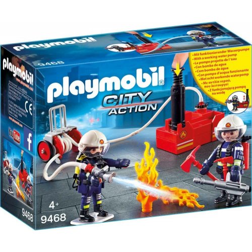 Playmobil Πυροσβέστες Με Αντλία Νερού (9468)