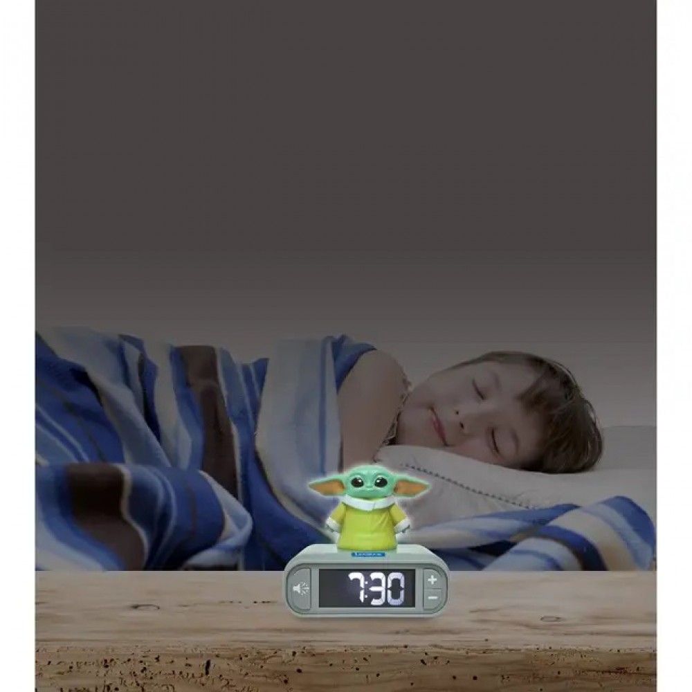 LEXIBOOK DISNEY STAR WARS ΨΗΦΙΑΚΟ ΞΥΠΝΗΤΗΡΙ GROGU ΜΕ 3D ΦΩΤΙΣΤΙΚΗ ΦΙΓΟΥΡΑ ΝΥΚΤΟΣ ΚΑΙ ΗΧΗΤΙΚΑ ΕΦΕ (25.RL800SW)