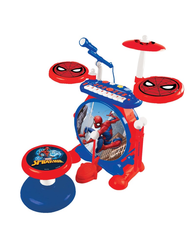LEXIBOOK DRUMS ΚΑΙ ΠΛΗΚΤΡΑ ΜΕ ΜΙΚΡΟΦΩΝΟ SPIDERMAN (25.K610SP)