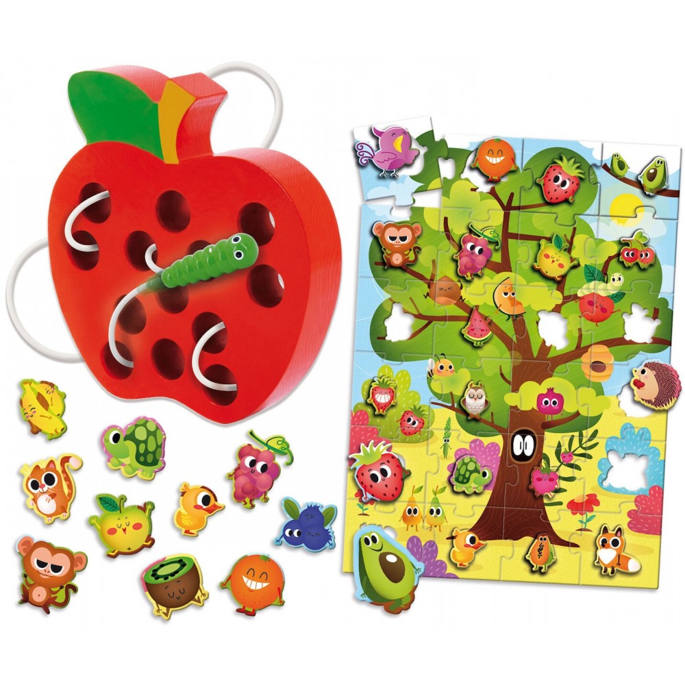 MONTESSORI BABY WOOD FRUITS AND CO 2 ΙΝ 1 (92260)