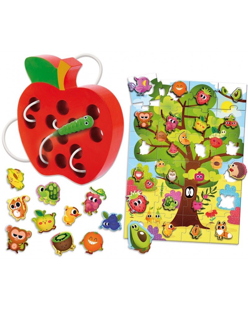 MONTESSORI BABY WOOD FRUITS AND CO 2 ΙΝ 1 (92260)