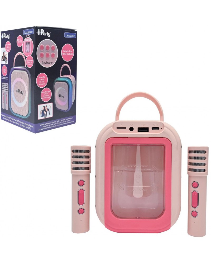 LEXIBOOK  BLUETOOTH KARAOKE ΜΕ 2 ΑΣΥΡΜΑΤΑ ΜΙΚΡΟΦΩΝΑ (BTC030PK)