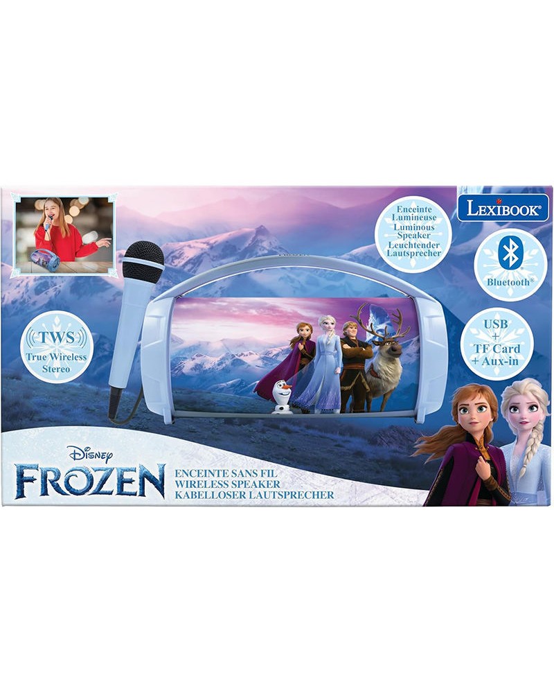 LEXIBOOK FROZEN WIRELESS BLUETOOTH ΗΧΕΊΟ ΜΕ ΦΏΤΑ & ΜΙΚΡΌΦΩΝΟ KARAOKE (BTP585FZZ)
