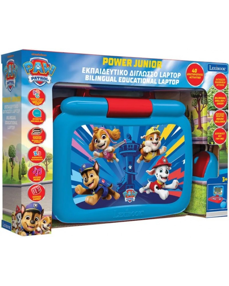 LEXIBOOK ΕΚΠΑΙΔΕΥΤΙΚΟ ΔΙΓΛΩΣΣΟ LAPTOP POWER JUNIOR PAW PATROL (JC398PAI8)