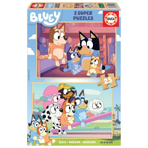 EDUCA ΠΑΖΛ ΞΥΛΙΝΟ 2X25 BLUEY (19407)