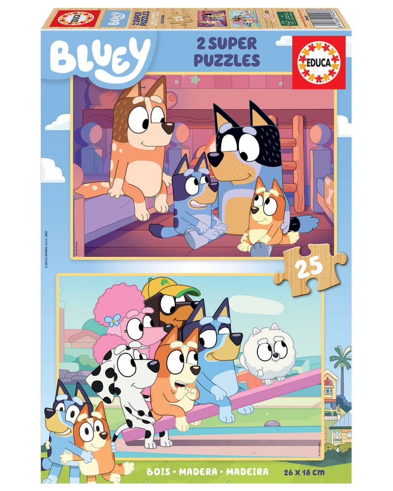 EDUCA ΠΑΖΛ ΞΥΛΙΝΟ 2X25 BLUEY (19407)