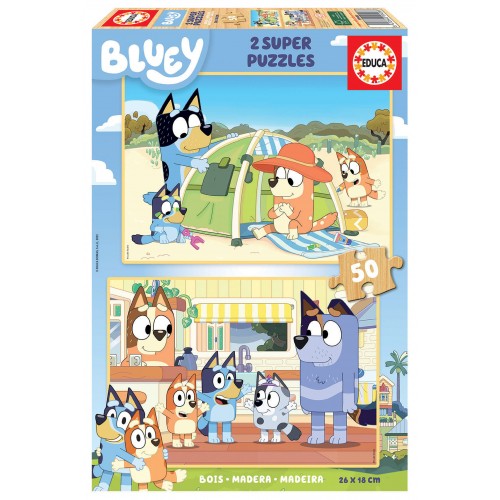 EDUCA ΠΑΖΛ ΞΥΛΙΝΟ 2X50 BLUEY (19408)