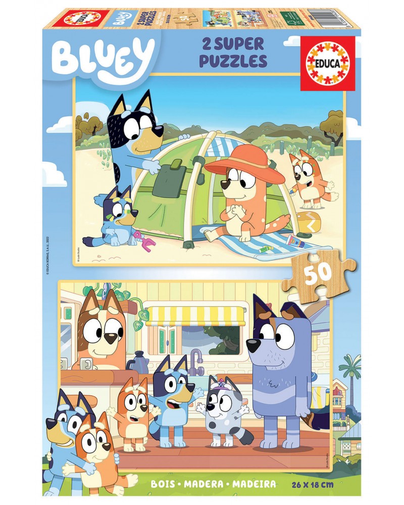 EDUCA ΠΑΖΛ ΞΥΛΙΝΟ 2X50 BLUEY (19408)