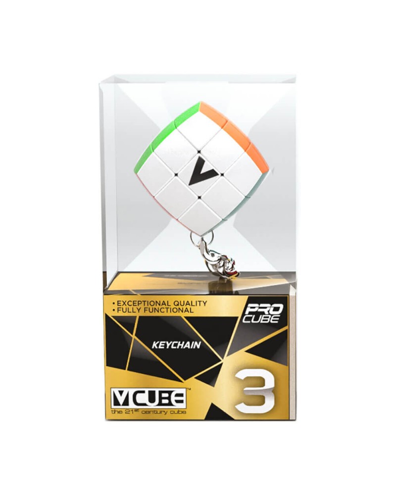 V-CUBE KEYCHAIN 3X3 MΠΡΕΛΟΚ ΣΤΡΟΓΓΥΛΟ (301099)