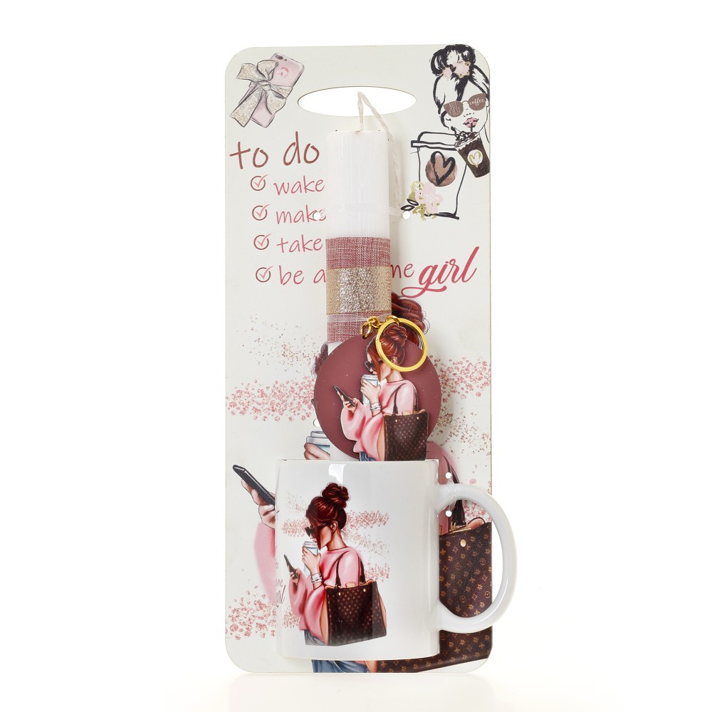 ΛΑΜΠΑΔΑ ΜΕ ΠΛΑΤΗ & ΚΟΥΠΑ ΚΟΡΙΤΣΙ ΛΙΣΤΑ TO DO - ΔΩΡΟ ΤΟ ΚΟΥΤΙ (41-1155Κ)