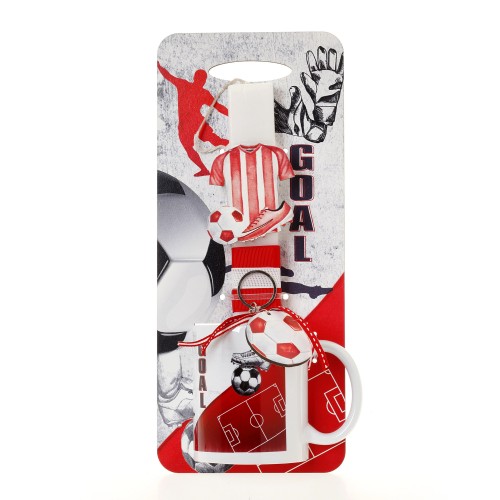 ΛΑΜΠΑΔΑ ΜΕ ΠΛΑΤΗ & ΚΟΥΠΑ ΠΟΔΟΣΦΑΙΡΟ ΚΟΚΚΙΝΟ - ΔΩΡΟ ΤΟ ΚΟΥΤΙ (41-1187Κ)