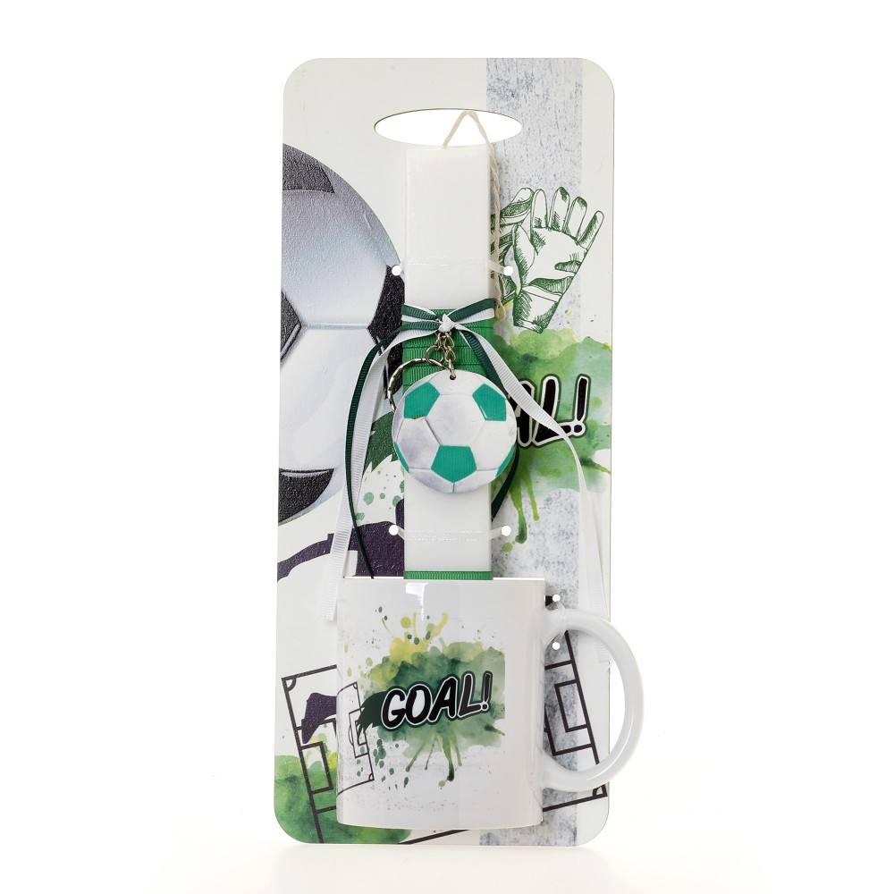 ΛΑΜΠΑΔΑ ΜΕ ΠΛΑΤΗ & ΚΟΥΠΑ ΠΟΔΟΣΦΑΙΡΟ ΠΡΑΣΙΝΟ - ΔΩΡΟ ΤΟ ΚΟΥΤΙ (41-1188Κ)