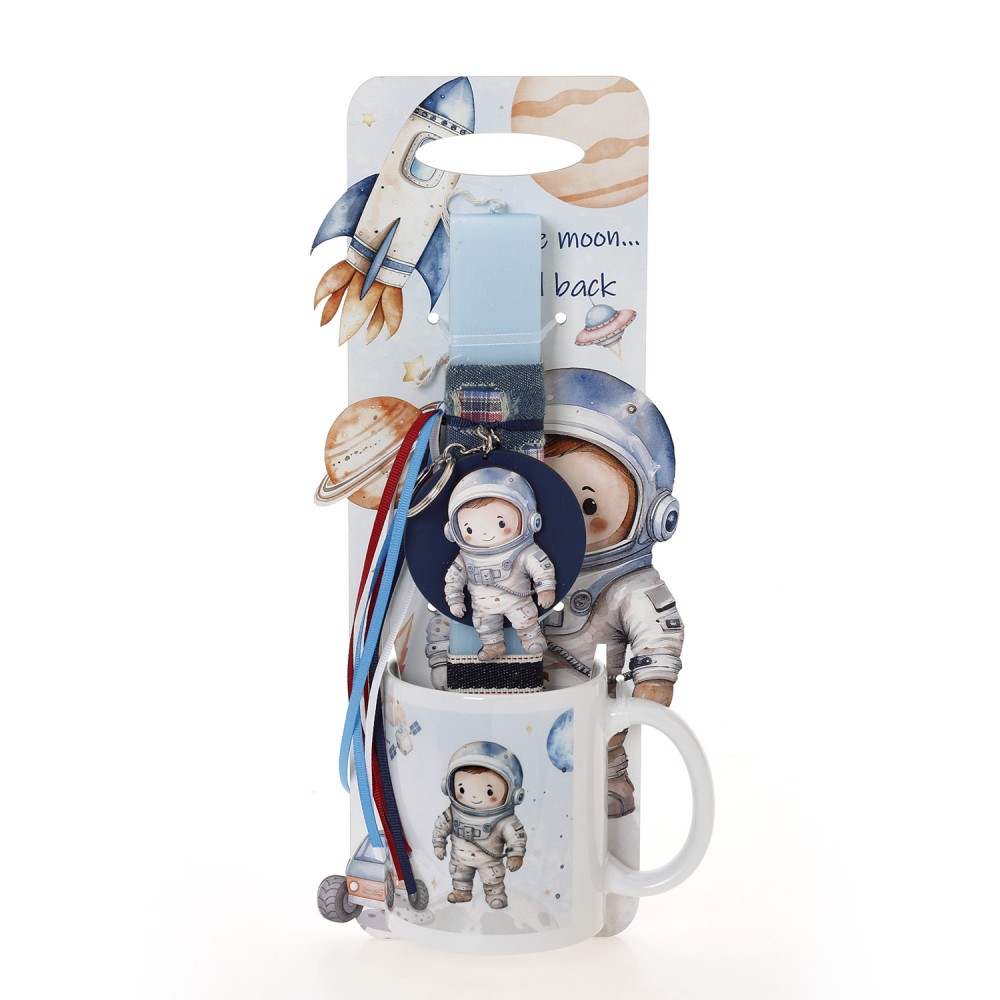 ΛΑΜΠΑΔΑ ΜΕ ΠΛΑΤΗ & ΚΟΥΠΑ ΑΣΤΡΟΝΑΥΤΗΣ ΔΙΑΣΤΗΜΑ - ΔΩΡΟ ΤΟ ΚΟΥΤΙ (41-1311Κ)