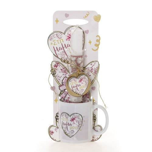 ΛΑΜΠΑΔΑ ΜΕ ΠΛΑΤΗ & ΚΟΥΠΑ ΛΑΓΟΥΔΙΝΑ ΡΟΖ ΛΟΥΛΟΥΔΙΑ ¨ΓΙΑ ΤΗ ΜΑΜΑ¨- ΔΩΡΟ ΤΟ ΚΟΥΤΙ (41-1339Κ)