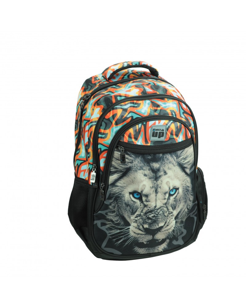 BMU ΣΑΚΙΔΙΟ ΣΧΟΛΙΚΟ ΟΒΑΛ GREY LION (357-38031)