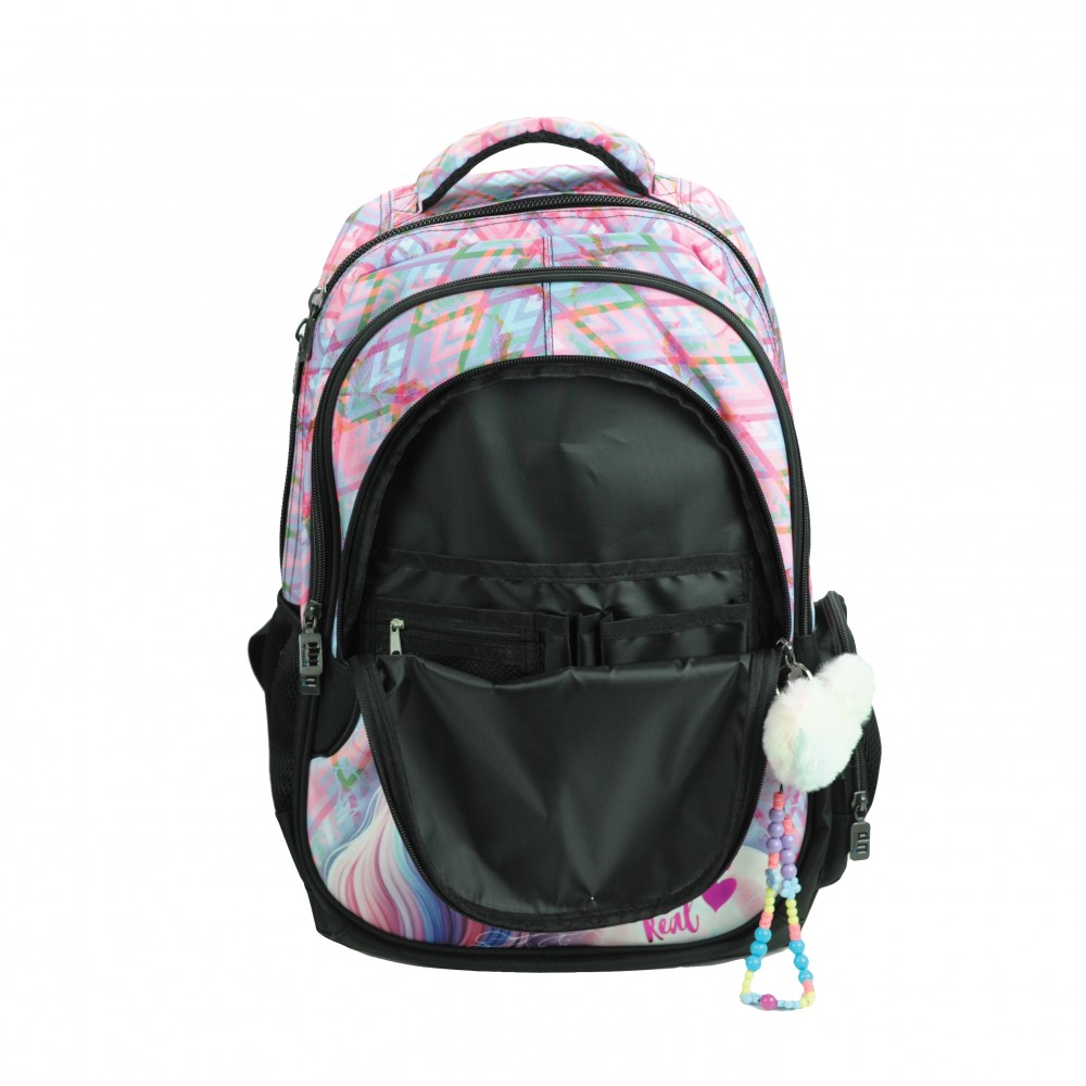 BMU ΣΑΚΙΔΙΟ ΣΧΟΛΙΚΟ ΟΒΑΛ PASTEL UNICORN (357-41031)