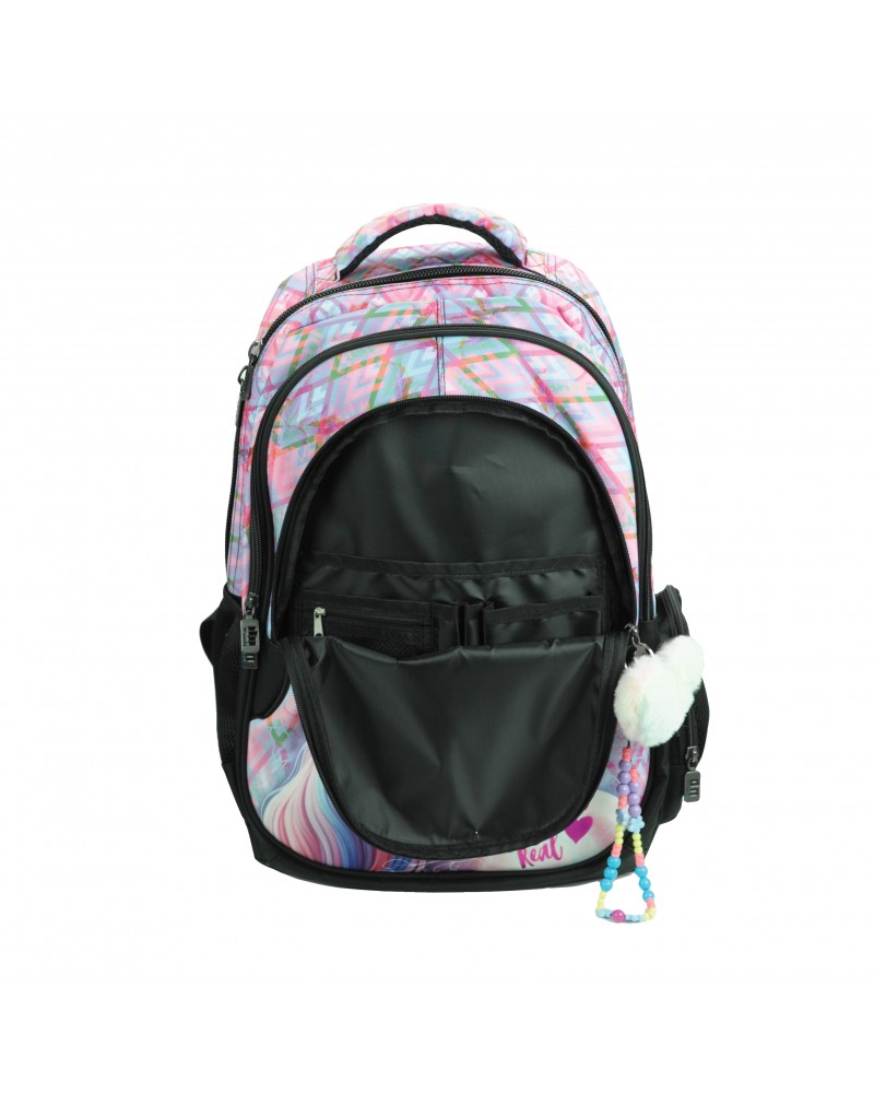 BMU ΣΑΚΙΔΙΟ ΣΧΟΛΙΚΟ ΟΒΑΛ PASTEL UNICORN (357-41031)