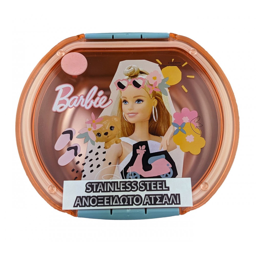 ΔΟΧΕΙΟ ΦΑΓΗΤΟΥ ΑΝΟΞΕΙΔΩΤΟ 680ML BARBIE COLLAGE (571-19267)