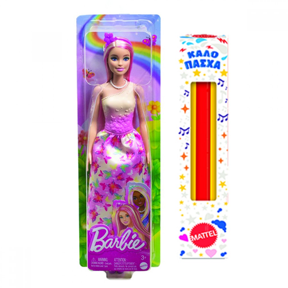 ΛΑΜΠΑΔΑ BARBIE ΠΡΙΓΚΙΠΙΣΣΑ ΡΟΖ ΑΝΤΑΥΓΙΕΣ (HRR08)