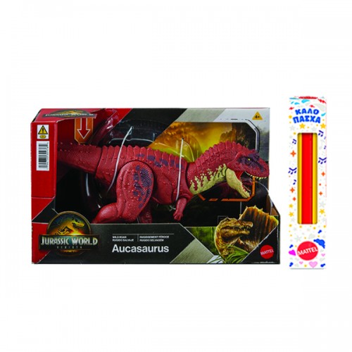 ΛΑΜΠΑΔΑ JURASSIC WORLD REBIRTH ΔΕΙΝΟΣΑΥΡΟΣ ΜΕ ΚΙΝΟΥΜΕΝΑ ΜΕΛΗ, ΛΕΙΤΟΥΡΓΙΑ ΕΠΙΘΕΣΗΣ & ΗΧΟΥ AUCASAURUS (JGB88)