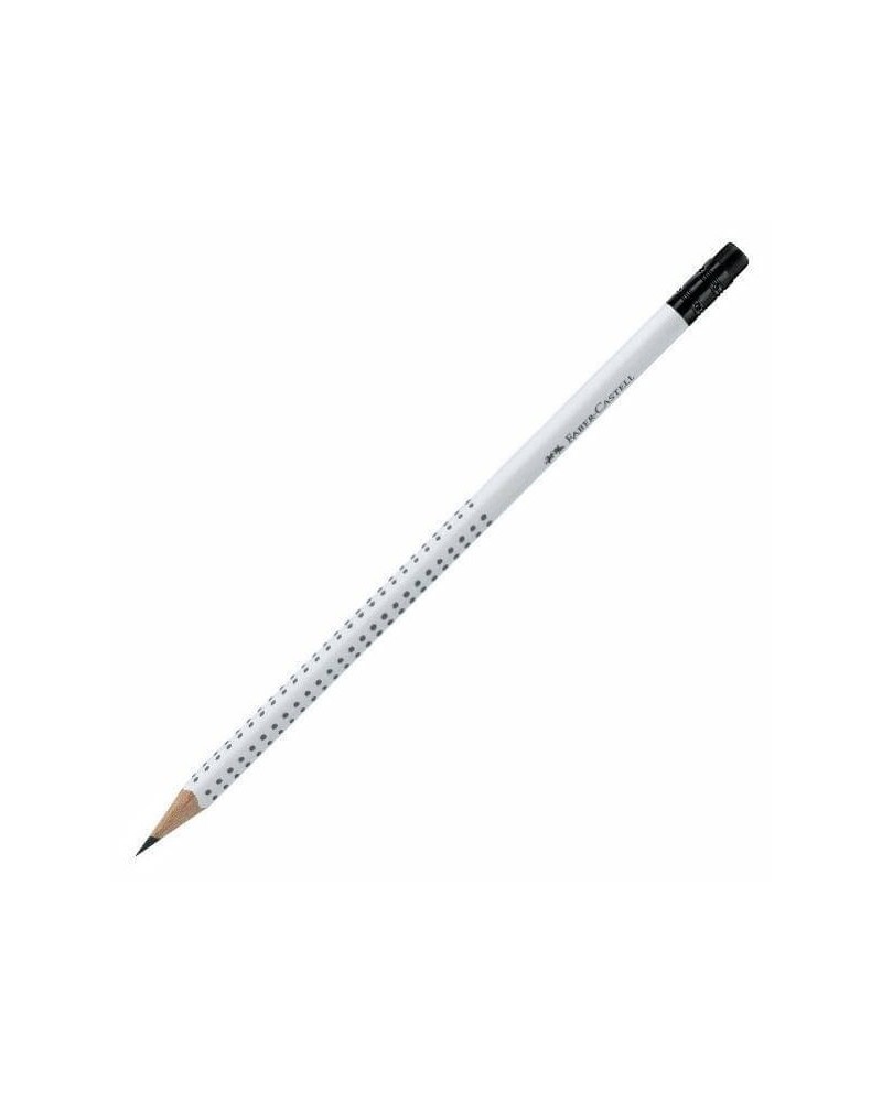 FABER-CASTELL ΜΟΛΥΒΙ GRIP ME ΓΟΜΑ ΛΕΥΚΟ HB (12308010)