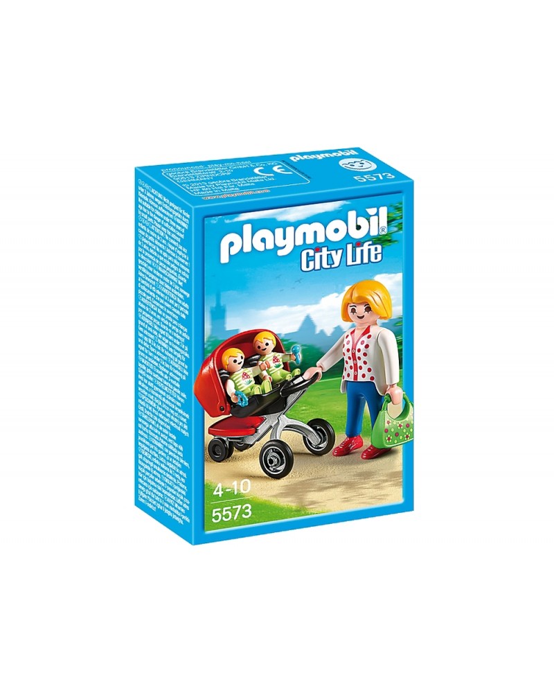 PLAYMOBIL ΜΑΜΑ ΜΕ ΔΙΔΥΜΑ ΚΑΙ ΚΑΡΟΤΣΑΚΙ (5573)