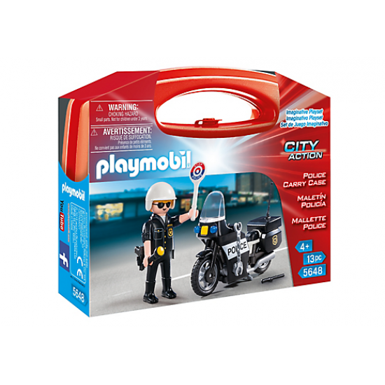 PLAYMOBIL Βαλιτσάκι Αστυνόμος με μοτοσικλέτα (5648) PLAYMOBIL Βαλιτσάκι Αστυνόμος με μοτοσικλέτα (5648)